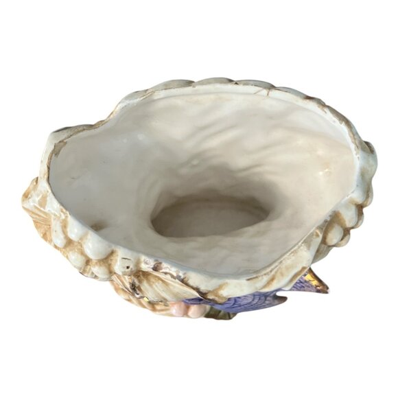 Vintage Norleans Ceramic Bud Vase – Wicker Basket with Bluebird – 4.5 x 3 in – J - Picture 6 of 7